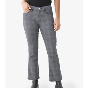 Frame Denim Le Crop Mini Boot Noir Plaid gray bootcut jeans 26